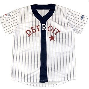DETROIT TIGERS STARS 100th Anniversary League MLB Jersey Adult sz L 2019